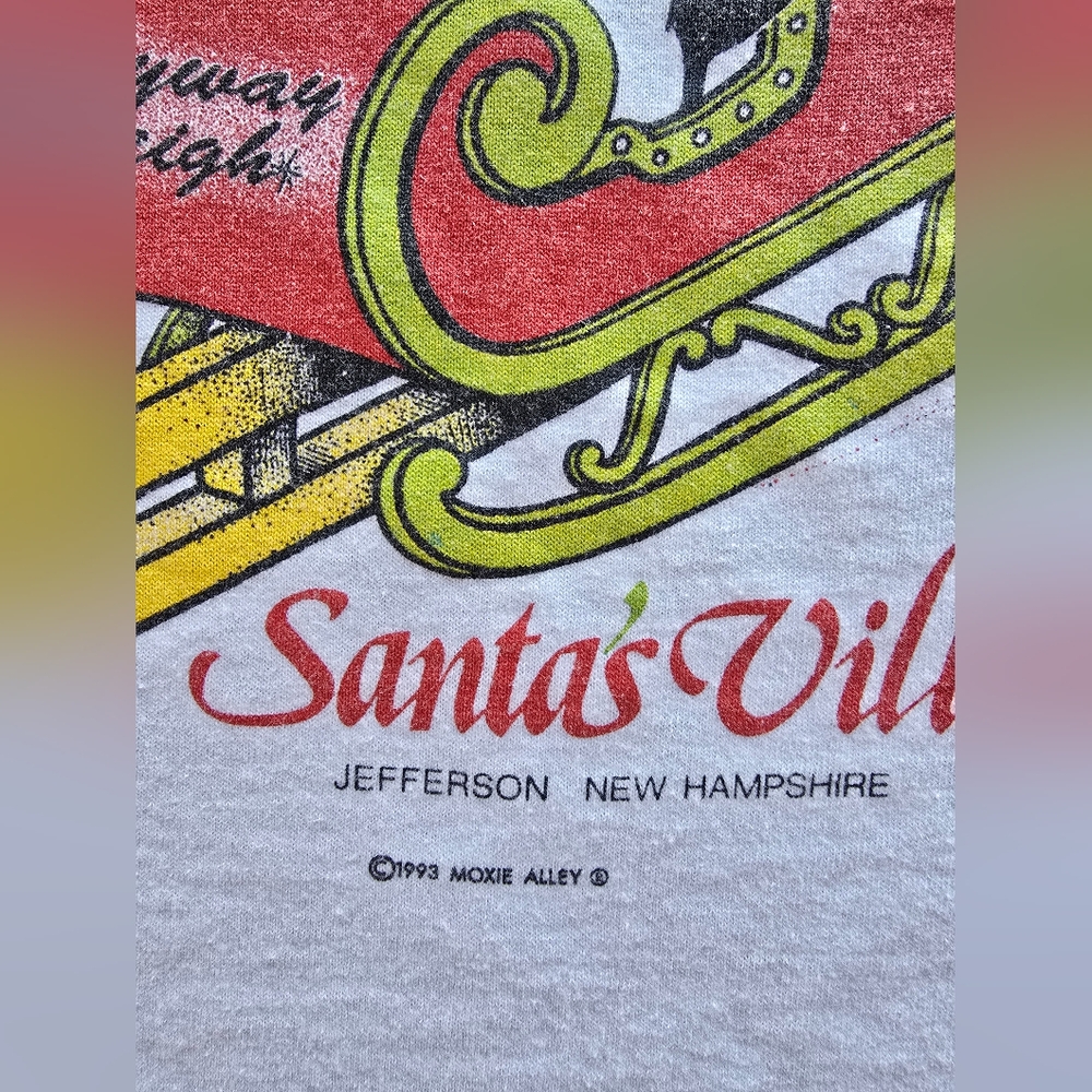 Vintage 1993 Santas Village New Hampshire Tee Cotton Blend Clean Collectible - Picture 3 of 5